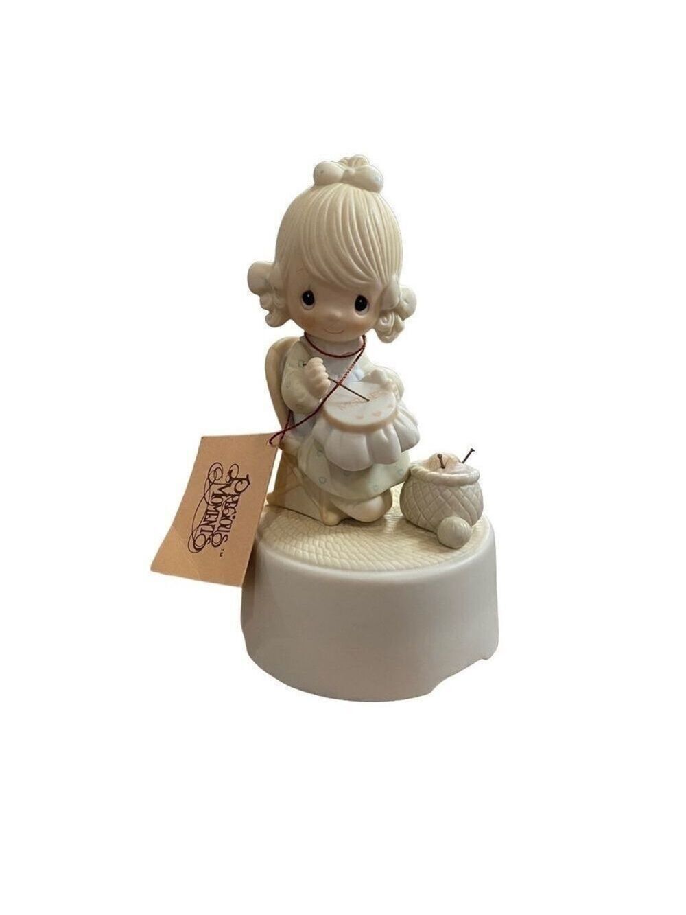 Precious Moments Mother Sew Dear Vintage Musical Porcelain Figurine